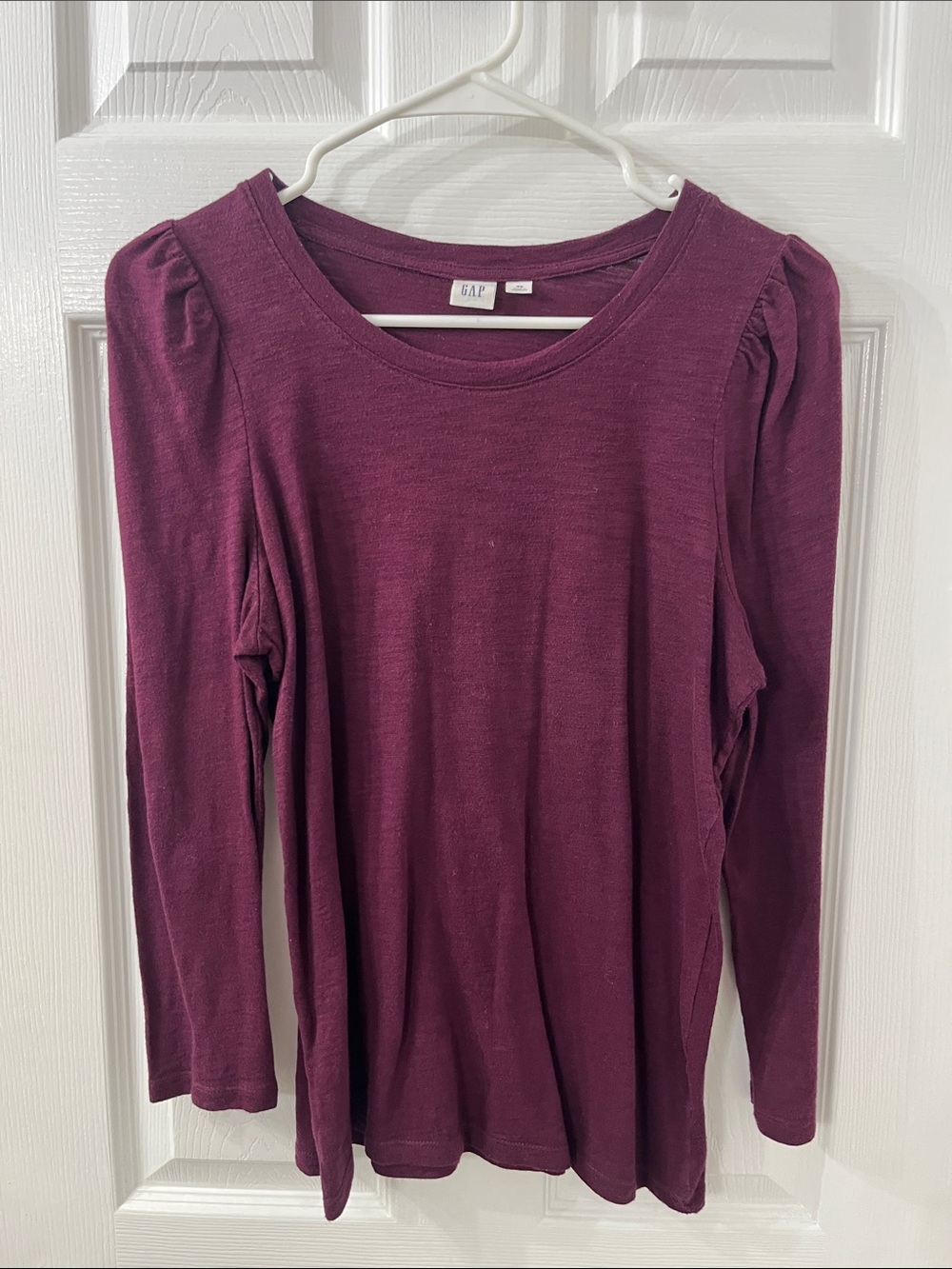 GAP Long Sleeve Scoop Neck Top - Plum Women’s Size XS
